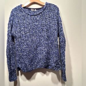 Gap Chunky Sweater Blue White Knit Size XS 2 4 Preppy Classic 3 for $30